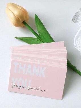 30 Pink Thank You Cards